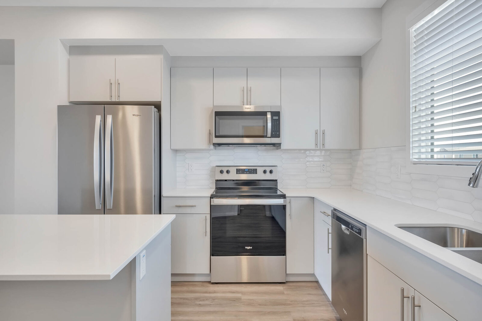 Kitchen with stainless appliances