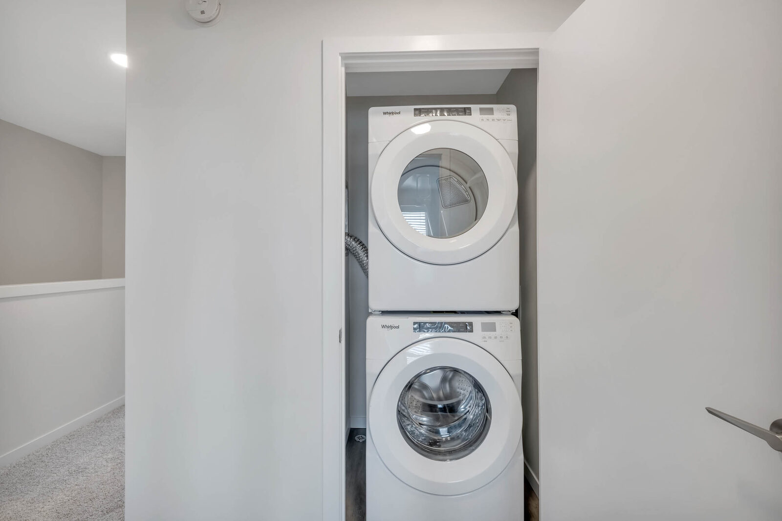 In-suite stacked laundry