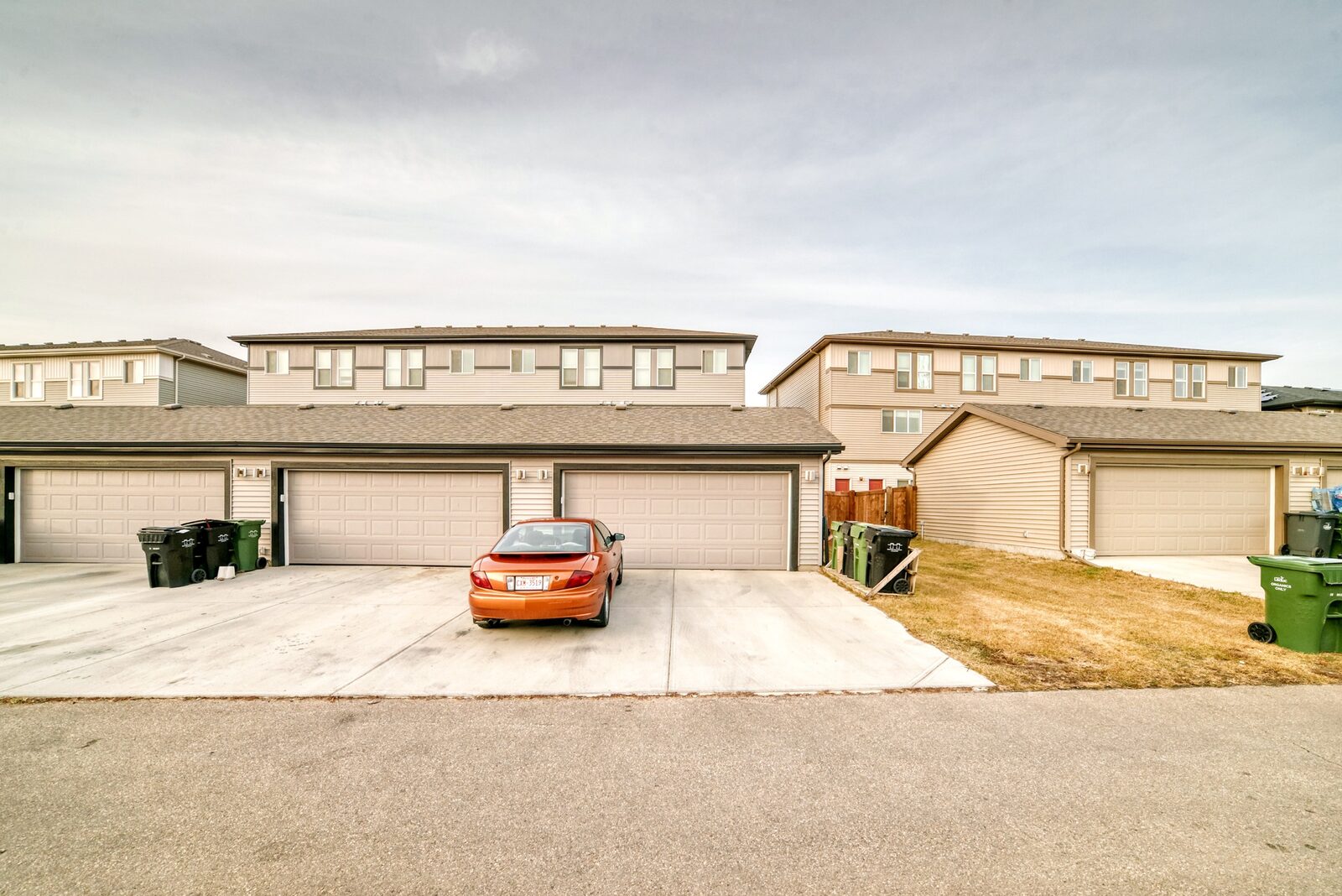 Rear parking and garages